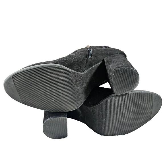 DSW Eva & Zoe Black Bootie Laced Heeled Size 11 - Picture 7 of 15